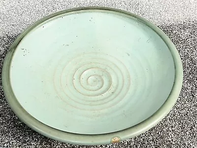 Buy Vintage Pottery Shallow Fruit  Bowl Bourne Denby Green Spiral Pattern • 19.99£