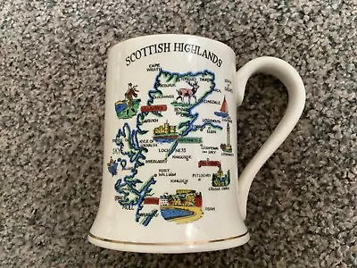 Buy Vintage Scottish Highlands Map Mug Tankard Style VGC • 12£