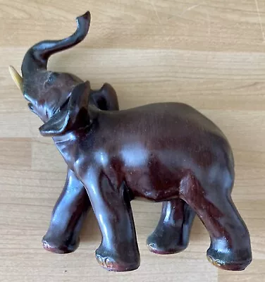 Buy Ceramic / Pottery Elephant Ornament - 15cm Tall • 3.69£