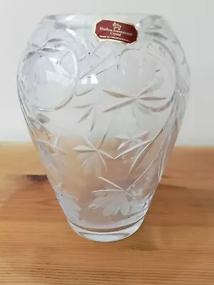 Buy Royal Doulton International Crystal Cut Glass Temple Vase 17cm Tall Czech Repub • 8.99£