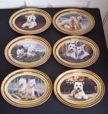 Buy Set Of 6 West Highland Terrier Westie Dog Plates By Nigel Hamming Franklin Mint • 22£