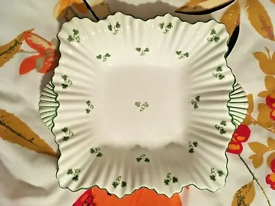 Buy FOLEY China Serving Dish / Plate - Green Flower Pattern • 15£
