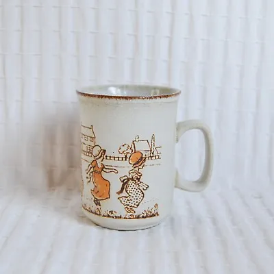 Buy Vintage Dunoon Stoneware Mug Children Playing, Traditional Victorian Speckled • 7£