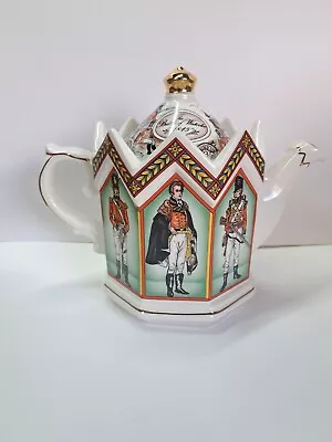 Buy Vintage Sadler 4441 Battle Of Waterloo 1815 Porcelain Lidded Teapot 6  Height • 12.99£