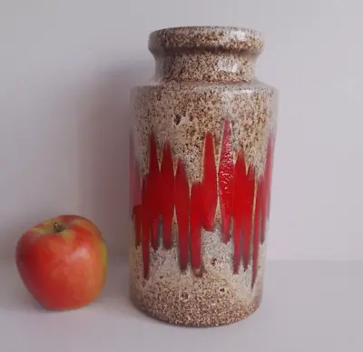 Buy Vintage SCHEURICH KERAMIK 203-18 LORA Fat Lava Vase West German Pottery 1970s • 56£