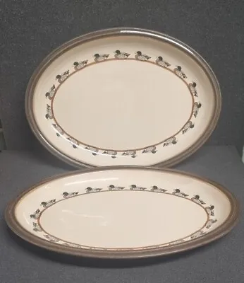 Buy 2 X Vintage Denby Langley Decoy Oval Platters 32cm • 14.99£
