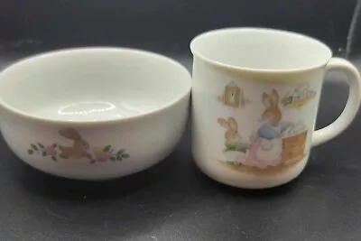 Buy Vintage Kanesho Japan 1980s Children’s Dinnerware  Set 2 Piece Bowl And Mug • 10.37£