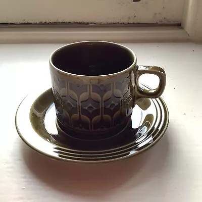 Buy Vintage Hornsea Pottery Cup And Saucer Heirloom Green • 5£