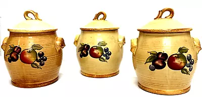 Buy 3 X Vintage Hornsea Pottery Yeovil Ginger Jar Storage Biscuit Cookie Cottage 90s • 49.99£