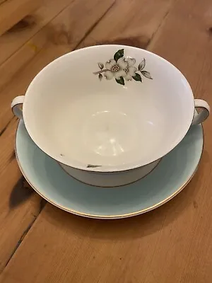 Buy Johnson Brothers, Snow White Dog Rose Soup Bowl With Plate • 8.99£