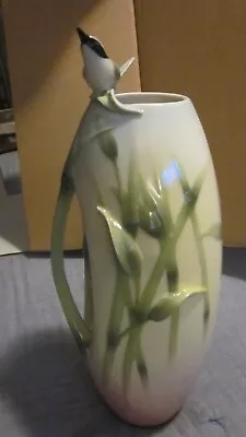 Buy Franz 'Songbird' Bamboo 3-D Sculpted Vase-12  Tall- Beautiful Mint-New In Box !  • 100.70£