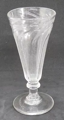 Buy Clear Glass Vintage Victorian Antique Fluted Bowl Wine Cordial Glass • 65£