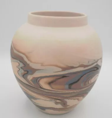 Buy Nemadji Art Pottery  Swirl Vase Multi-color Bisque American Southwest  USA • 18.97£