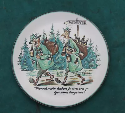 Buy Keramik Ransbach Westerwald - Wall Plate - Jagdhutte - Cartoon - VGC • 10£