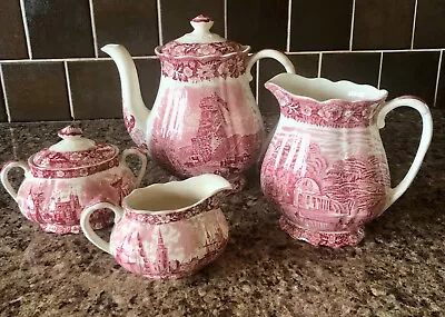 Buy Vintage Palissy Pottery Thames River Scene Teapot Set • 30£