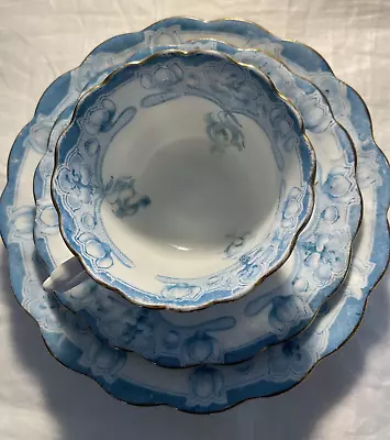 Buy Art Nouveau Tea Cup, Saucer & Cake Plate Porcelain Trio Atlas China C.1904 • 45£