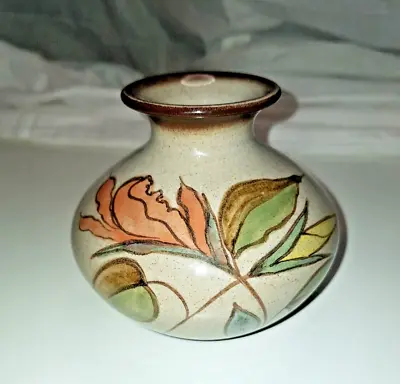 Buy Denby Bouquet Pattern Vase With Hand Painted Decoration Stoneware Rare • 18.99£