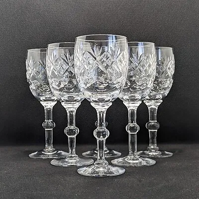 Buy Royal Doulton Glass  Georgian  Wine Goblets, Set Of Six, Hand Cut Crystal • 88£