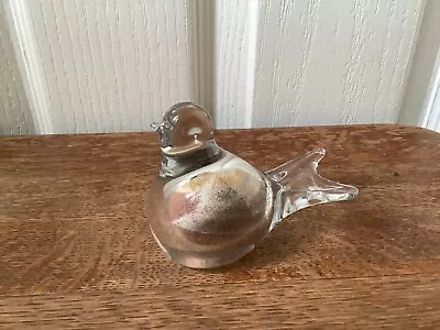 Buy Vintage Alum Bay Art Glass Clear Glass Sand Filled Bird Paperweight • 5.99£