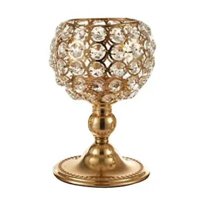 Buy Large Stunning Tea Light Candle Holders Crystal Glass Effect,Wedding Candlestick • 9.91£