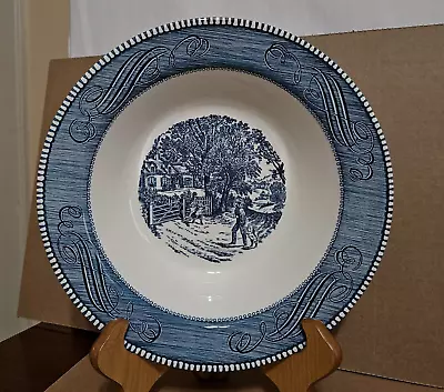 Buy Royal China Currier & Ives Blue/White 10 In. Serving Bowl Very Nice! • 13.70£