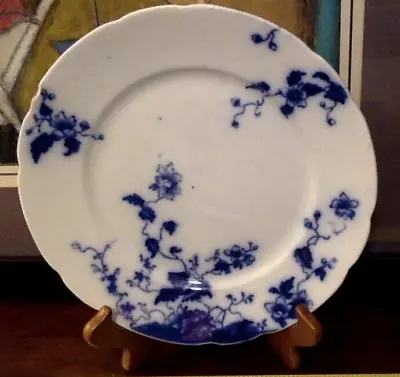 Buy Antique W. H. Grindley Duchess 9 Inch Dinner Plate Flow Blue W/ Rim Chip • 12.45£