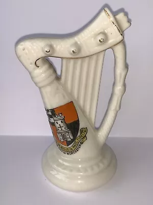 Buy Vintage Arcadian Crested China Harp. City Of Worcester Crest. VGC. • 7.99£