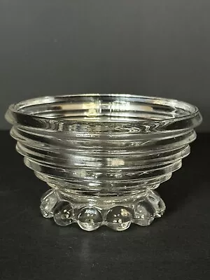 Buy Vintage MCM Anchor Hocking Manhattan Serving Bowl Ribbed Depression Glass 6  • 13.30£
