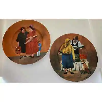 Buy Plates-guy Buffet-tuscan Storefront Series-porcelain-made In Germany-set Of 2 • 32.82£