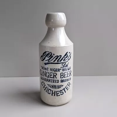 Buy Vintage Pink's Ltd Chichester  None Nicer  Brand Stoneware Ginger Beer Bottle • 18£