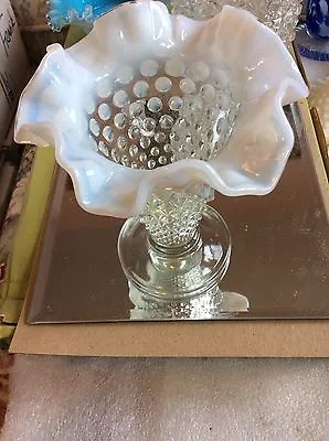 Buy Vintage Fenton 5.5”French Opalescent Hobnail Footed Vase, No. 3656 FO • 23.54£