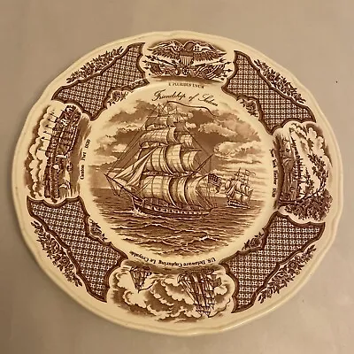 Buy Alfred Meakin Fair Winds The Friendship Of Salem Brown Dinner Plate England • 17.07£
