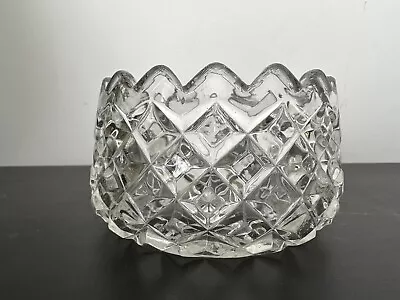 Buy Vintage Glass Cut Crystal Bowl Pot • 5£