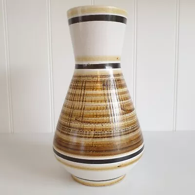 Buy Vintage Cinque Ports The Monastery Rye Retro Beige Brown Pottery Vase - 24cm • 12£