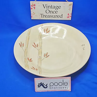 Buy Rare POOLE POTTERY Large BAMBOO Hand Painted FRUIT, SALAD, SERVING BOWL (35cm) B • 9.91£