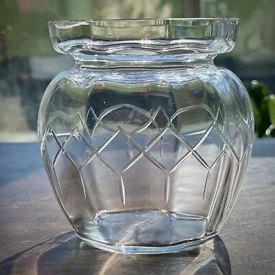 Buy Antique Cut Glass Jar / Pot  Hand Blow Jams Cut Herbs Lovely - Kitchen Creative • 6.99£