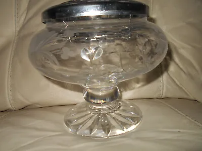 Buy Glass Rose Bowl With Mesh  Vintage 1980's • 12.99£