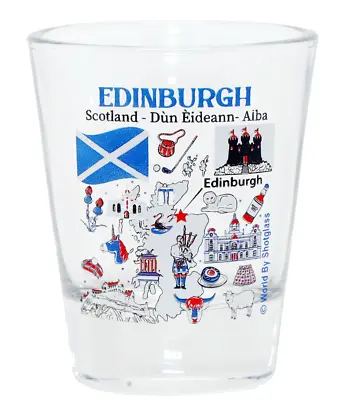 Buy Edinburgh Scotland Landmarks And Icons Collage Shot Glass Shotglass • 8.97£