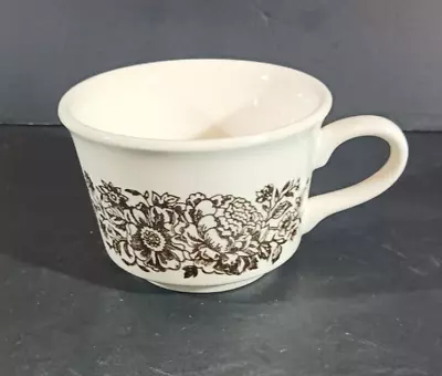 Buy Vintage ROYAL CHINA JEANNETTE COFFEE CUP MUG SUSSEX Brown Flowers Ironware • 7.67£