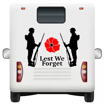 Buy Lest We Forget Soldiers  Vinyl Decal Remembrance Day Soldier Poppy Day • 18.11£