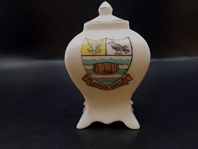 Buy Crested China - SEATON, DEVON Crest - Queen Anne Tea Caddy - Shelley China. • 7£