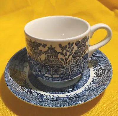 Buy CHURCHILL Blue Willow- China- Cup & Saucer- Made In England • 7.01£
