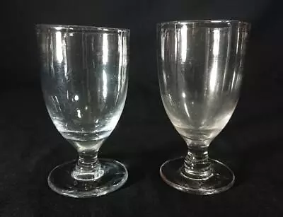 Buy Victorian Antique Wine Glass Goblet/Small Rummer Pair Late 19thC • 29.99£