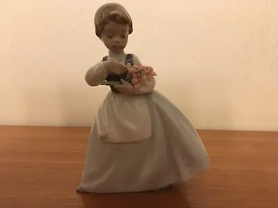 Buy Lladro NAO Figurine My Bouquet ( Girl Holding Flowers). Please Read. • 8.99£