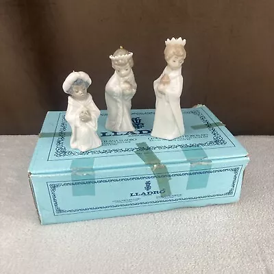 Buy Vtg Lladro Mini Reyes 5.729 Nativity Set Of 3 Wise Men Christmas Ornaments 80s • 47.43£
