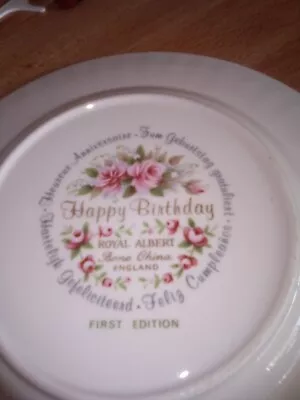 Buy Royal Albert - Rare - 'happy Birthday' - Plate • 15£