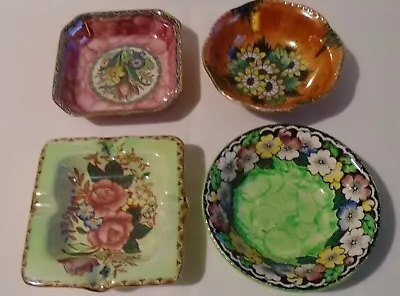 Buy Vintage Maling Art Pottery Collection Of Trinket Dishes Bowls Ashtray • 7.99£
