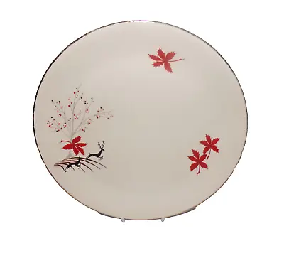 Buy Alfred Meakin Stag Pattern 9” Dessert Or Salad Plate In Bone China C.1950s • 5.95£