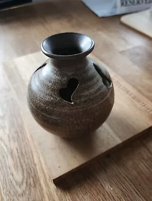 Buy Welsh Tregaron Cymru Studio Pottery Love Small Vase. Abstract Hearts ❤️❤️❤️ • 6£