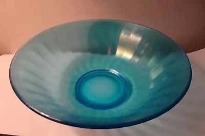 Buy 1920's Fenton Art Glass Celeste Blue Stretch Glass  Bowl 9.5  Diameter • 26.37£